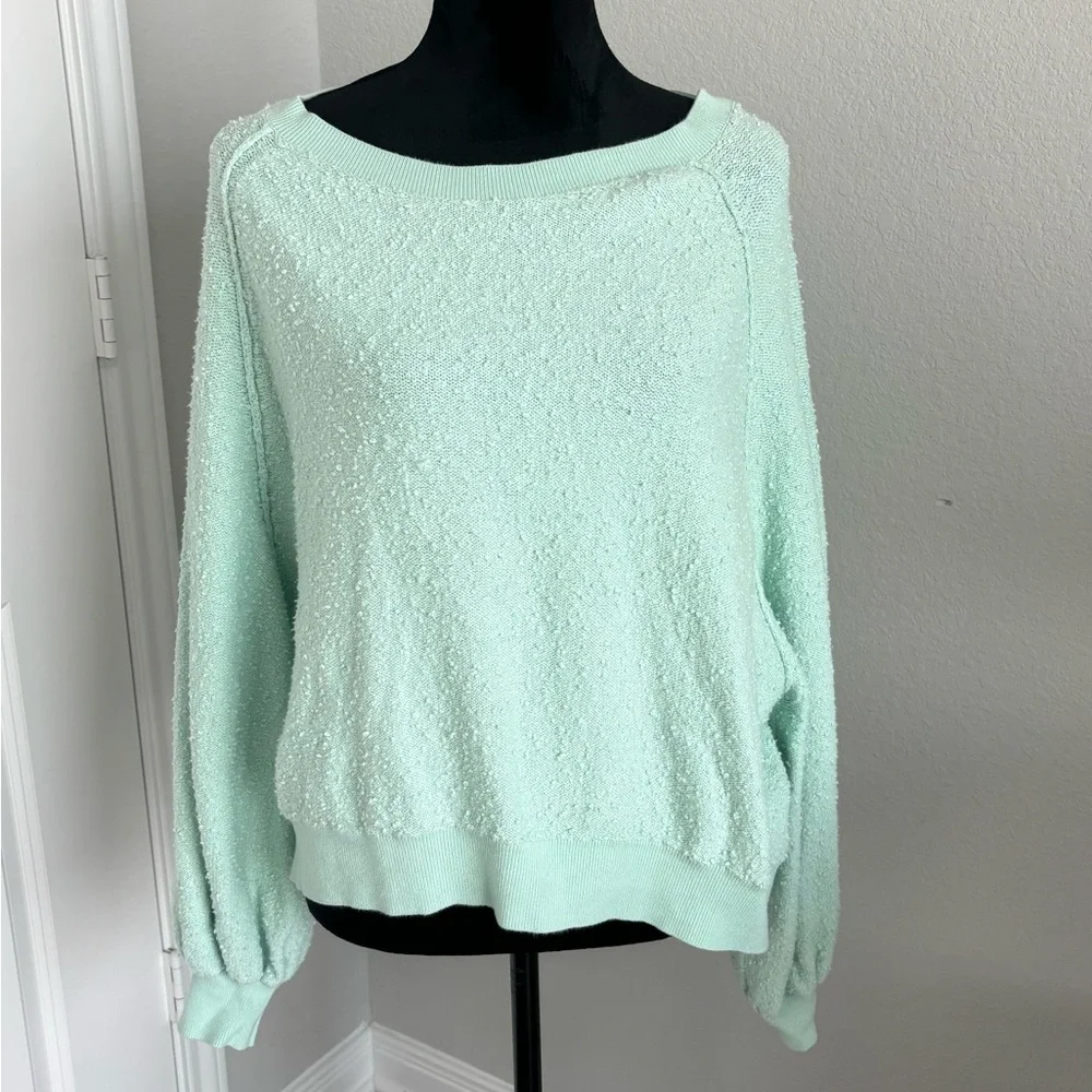 Free People Found‎ My Friend Pullover Sweater in Mint Green Size Small